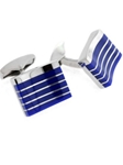 Tateossian London Rectangular Stripe Lapis Cufflinks CUF0194 - Cufflinks | Sam's Tailoring Fine Men's Clothing