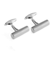 Tateossian London Silver Ribbed Cufflinks BTS9393 - Cufflinks | Sam's Tailoring Fine Men's Clothing