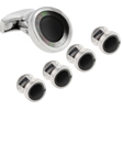 Tateossian London Silver Scoop Studs Set SS0686 - Cufflinks | Sam's Tailoring Fine Men's Clothing