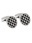 Tateossian London Silver Round Mosaic CL0745 - Cufflinks | Sam's Tailoring Fine Men's Clothing