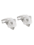 Tateossian London White Mop Silver Rotating Pyramid CL2094 - Cufflinks | Sam's Tailoring Fine Men's Clothing