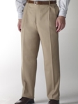 Hart Schaffner Marx Gabardine Tan Double Pleat Trouser 535215465719 - Trousers | Sam's Tailoring Fine Men's Clothing