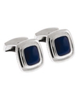 Tateossian London Lapis Silver Bond Street Square CL1008 - Cufflinks | Sam's Tailoring Fine Men's Clothing