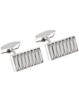 Tateossian London Mother of Pearl Silver Tower Bridge Rectangular CL1002 - Cufflinks | Sam's Tailoring Fine Men's Clothing