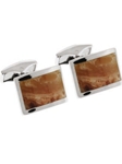 Tateossian London Desert Quartz Silver Royal Exchange Rect CL1555 - Cufflinks | Sam's Tailoring Fine Men's Clothing