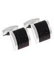 Tateossian London Blue Gold Stone Silver Slice D-Shape CL1060 - Cufflinks | Sam's Tailoring Fine Men's Clothing