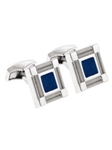 Tateossian London Lapis Silver Snake Square CL0492 - Cufflinks | Sam's Tailoring Fine Men's Clothing