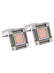 Tateossian London Silver with 18k Rose Gold Snake Square CL0733 - Cufflinks | Sam's Tailoring Fine Men's Clothing