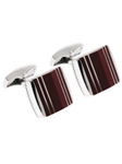 Tateossian London Cornelian Silver Peak Square CL0638 - Cufflinks | Sam's Tailoring Fine Men's Clothing