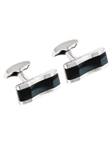 Tateossian London Blue Tiger Eye Silver Wave CL0644 - Cufflinks | Sam's Tailoring Fine Men's Clothing