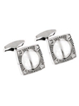 Tateossian London Crystal Globe Silver Frame CL0631 - Cufflinks | Sam's Tailoring Fine Men's Clothing