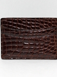 Torino Leather Genuine Alligator Cardcase - Brown 96502 - Leather Wallets | Sam's Tailoring Fine Men's Clothing