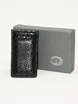 Torino Leather Lizard Magnetic Money Clip - Black 91101 - Leather Wallets | Sam's Tailoring Fine Men's Clothing