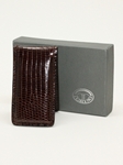 Torino Leather Lizard Magnetic Money Clip - Brown 91102 - Leather Wallets | Sam's Tailoring Fine Men's Clothing