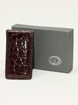 Torino Leather Alligator Magnetic Money Clip - Brown 96102 - Leather Wallets | Sam's Tailoring Fine Men's Clothing