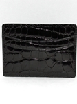 Torino Leather Genuine Alligator Cardcase - Black 96501 - Leather Wallets | Sam's Tailoring Fine Men's Clothing