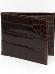 Torino Leather Brown Genuine Alligator Flat Fold Wallet 96202 - Spring 2015 Collection Wallets | Sam's Tailoring Fine Men's Clothing