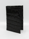 Torino Leather Black Genuine Alligator Gusseted Card Case 96601 - Spring 2015 Collection Wallets | Sam's Tailoring Fine Men's Clothing