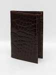 Torino Leather Brown Genuine Alligator Gusseted Card Case 96602 - Spring 2015 Collection Wallets | Sam's Tailoring Fine Men's Clothing