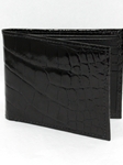 Torino Leather Black Genuine Alligator Flat Fold Wallet 96201 - Spring 2015 Collection Wallets | Sam's Tailoring Fine Men's Clothing