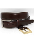 Torino Leather Cordovan Kipskin Belt with Double Buckle Option 55206 - Dressy Elegance Belts | Sam's Tailoring Fine Men's Clothing