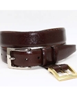 Torino Leather Brown Krinkle Calf Aniline Leather-55211 - Dressy Elegance Belts | Sam's Tailoring Fine Men's Clothing