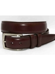Torino Leather Italian Burnished Kipskin Belt - Brown 55071 - Dressy Elegance Belts | Sam's Tailoring Fine Men's Clothing