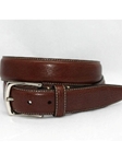 Torino Leather Burnished Tumbled Leather Belt - Brown 61551 - Dress Casual Belts | Sam's Tailoring Fine Men's Clothing