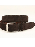 Torino Leather European Sueded Calfskin Belt - Brown 54011 - Cool Casual Belts | Sam's Tailoring Fine Men's Clothing