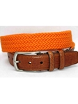 Torino Leather Italian Woven Cotton Elastic Belt - Orange 69501 - Resort Casual Belts | Sam's Tailoring Fine Men's Clothing