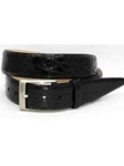 Torino Leather X-Long Glazed South American Caiman Belt - Black 50760X - Big and Tall Belt Collection | Sam's Tailoring Fine Men's Clothing