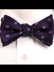 Robert Takbott Grape Woven Neats Classic ''to tie'' Bow 041012C-03 - Bow Ties & Sets | Sam's Tailoring Fine Men's Clothing