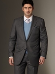 Modern Mahogany Collection Grey Stripe Suit A01021303007 - Hickey Freeman Sportcoats  |  SamsTailoring  |  Sam's Fine Men's Clothin
