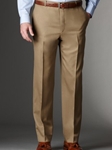 Mahogany Collection Tan Flat Front Trouser B73021608006 - Spring 2015 Collection Trousers | Sam's Tailoring Fine Men's Clothing