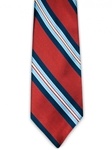 IKE Behar Red Subway Stripe Silk Tie 3B91-6603-600 - Fall 2014 Collection Neckwear | Sam's Tailoring Fine Men's Clothing