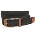Torino Leather Italian Mini Woven Cotton Stretch - Black 65509 - Resort Casual Belts | Sam's Tailoring Fine Men's Clothing