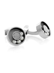 Tateossian London RT Roto Moto Round - Rhodium with Pearls CL2714 - Cufflinks | Sam's Tailoring Fine Men's Clothing