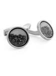 Tateossian London RT Diamond Dust - Rhodium & Black Diamond CL2705 - Cufflinks | Sam's Tailoring Fine Men's Clothing