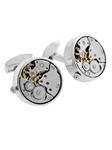 Tateossian London RT Mechanical Skeleton Movement - Rhodium CL0681 - Cufflinks | Sam's Tailoring Fine Men's Clothing