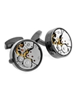 Tateossian London RT Mechanical Skeleton Movement - Gunmetal CL1889 - Cufflinks | Sam's Tailoring Fine Men's Clothing