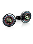 Tateossian London RT SW London Swivelling Sports Rings - Multicolour Gun Metal CL1407 - Cufflinks | Sam's Tailoring Fine Men's Clothing