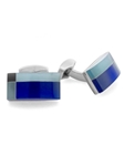 Tateossian London RT Tablet Tartan - Blue CL2703 - Cufflinks | Sam's Tailoring Fine Men's Clothing