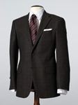 Sterling Collection Chocolate Brown Plaid Tweed Suit M0325324017 - Hickey Freeman Sterling Slim Collection  |  SamsTailoring  |  Sam's Fine Men's Clothing