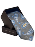 Robert Talbott Gray/Blue/Gold/Paisley Best of Class Tie 56629E0-06 - Spring 2013 | Sam's Tailoring Fine Men's Clothing