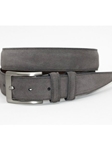 Torino Leather Italian Sueded Calfskin Belt - Grey 54459 - Resort Casual Belts | Sam's Tailoring Fine Men's Clothing