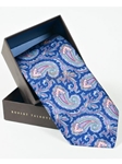 Robert Talbott Sapphire Blue Floral Design Best of Class Tie 53353E0-02 - Best Of Class Ties | Sam's Tailoring Fine Men's Clothing