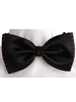Italo Ferretti Black Plain 7 cm with Red Swarovski D003 - Fall 2013 Collection Bow Ties | Sam's Tailoring Fine Men's Clothing