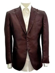 Sam's Tailoring Fine Men's Clothing: Red Brown 2-Button Silk Jacket - SKU ITALOFERRETTI-JACKET-GIACCA4 - Jackets | Italo Ferretti