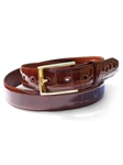 M-Clip Alligator Belts - Cognac Genuine Alligator Belt BT-COG-GATR - Exotic Belts and Wallets | Sam's Tailoring Fine Men's Clothing