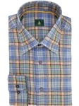 Robert Talbott Blue Medium Spread Collar Check Sport Shirt LUM14103-01 - Spring 2015 Collection Sport Shirts | Sam's Tailoring Fine Men's Clothing